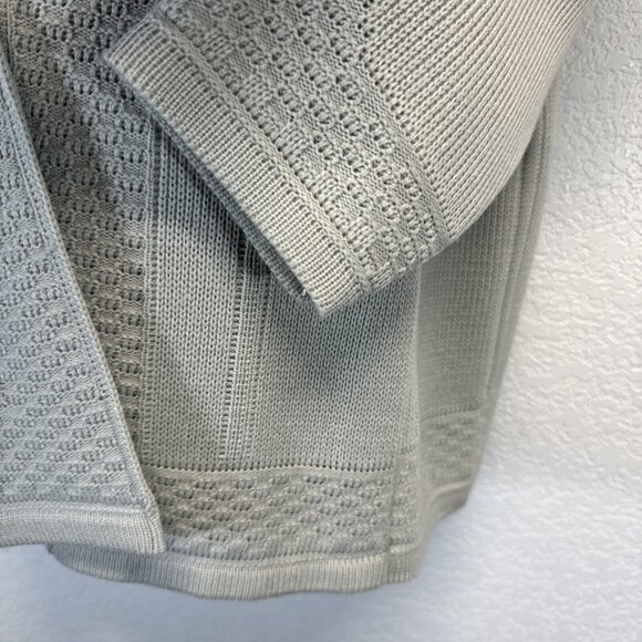 VTG Pacific I.D. Vintage Long Sleeved Open front Cardigan Sweater Lite Blue OS - Picture 4 of 7